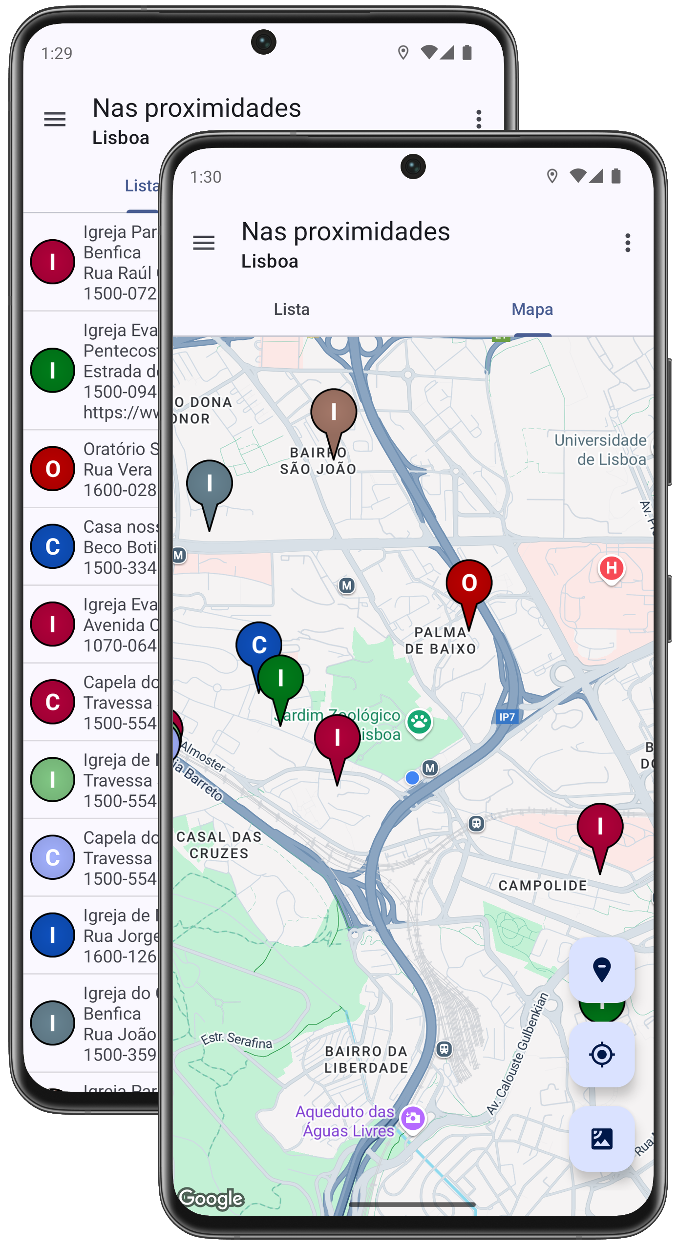 Localizador de igreja