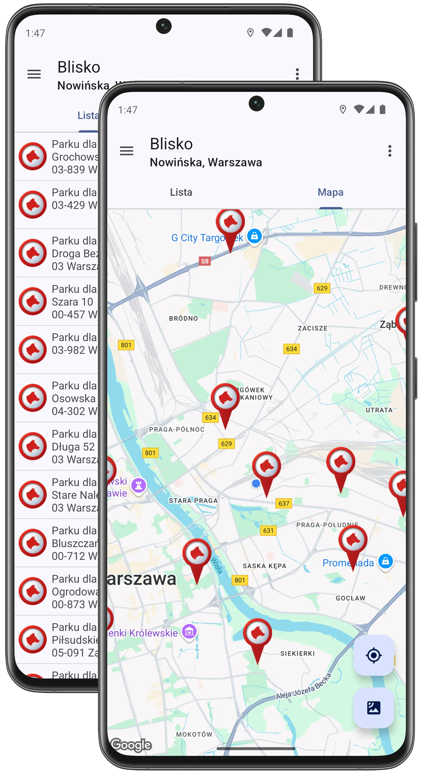 Lokalizator parku dla psów