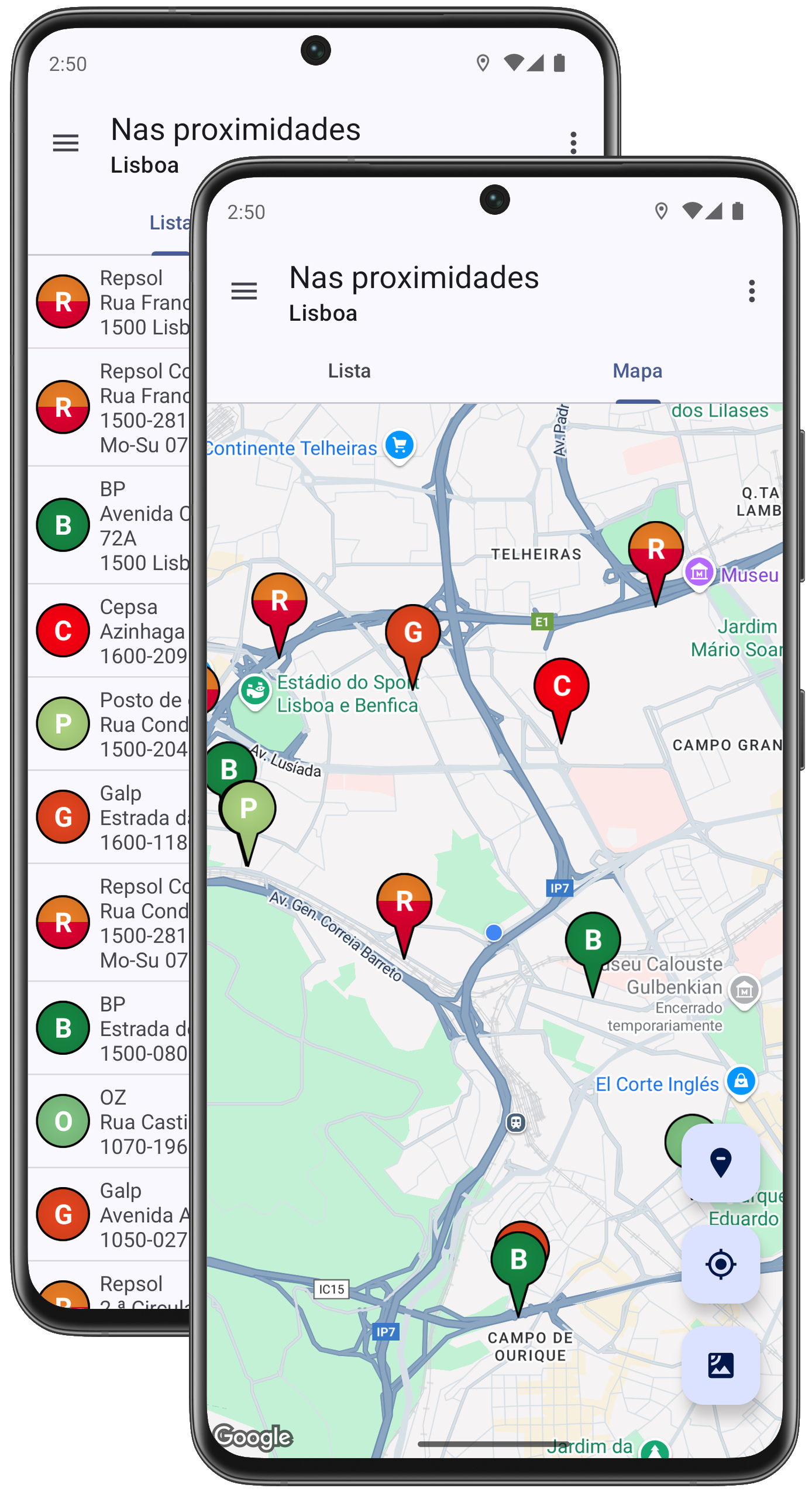 Buscador de posto de gasolina