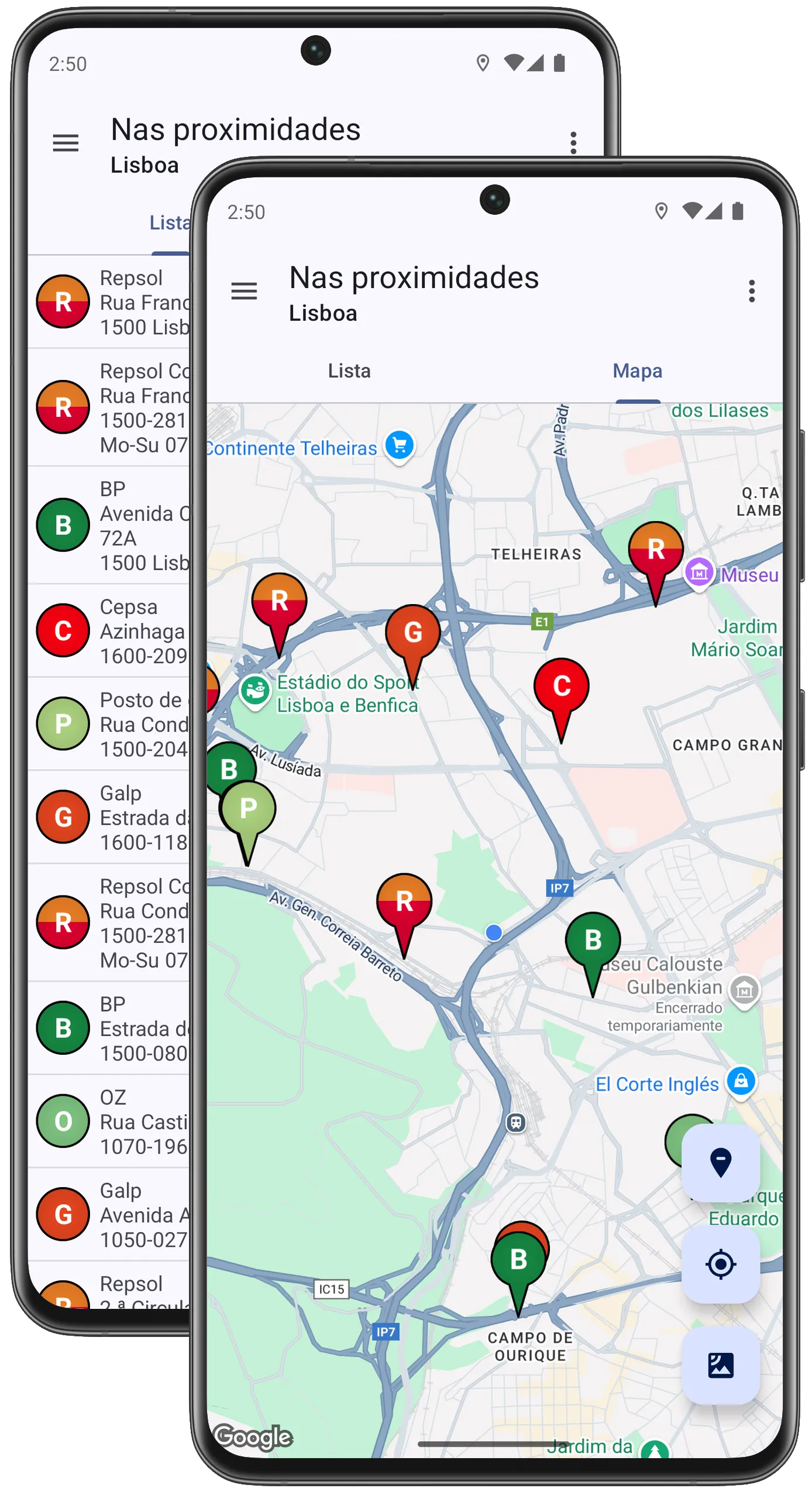 Buscador de posto de gasolina