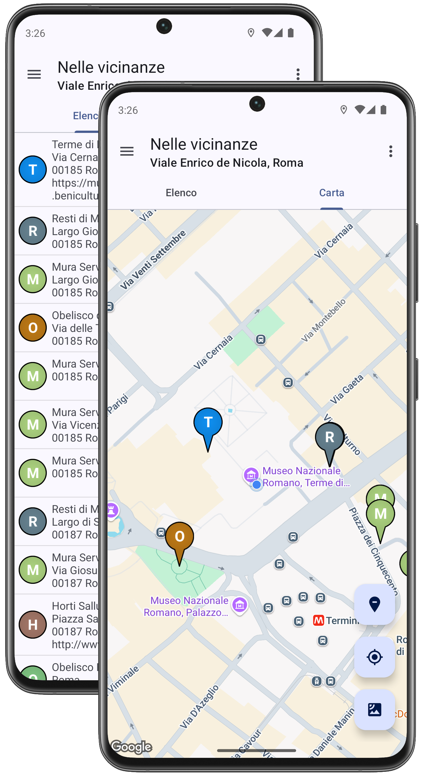 Locator posizione storica