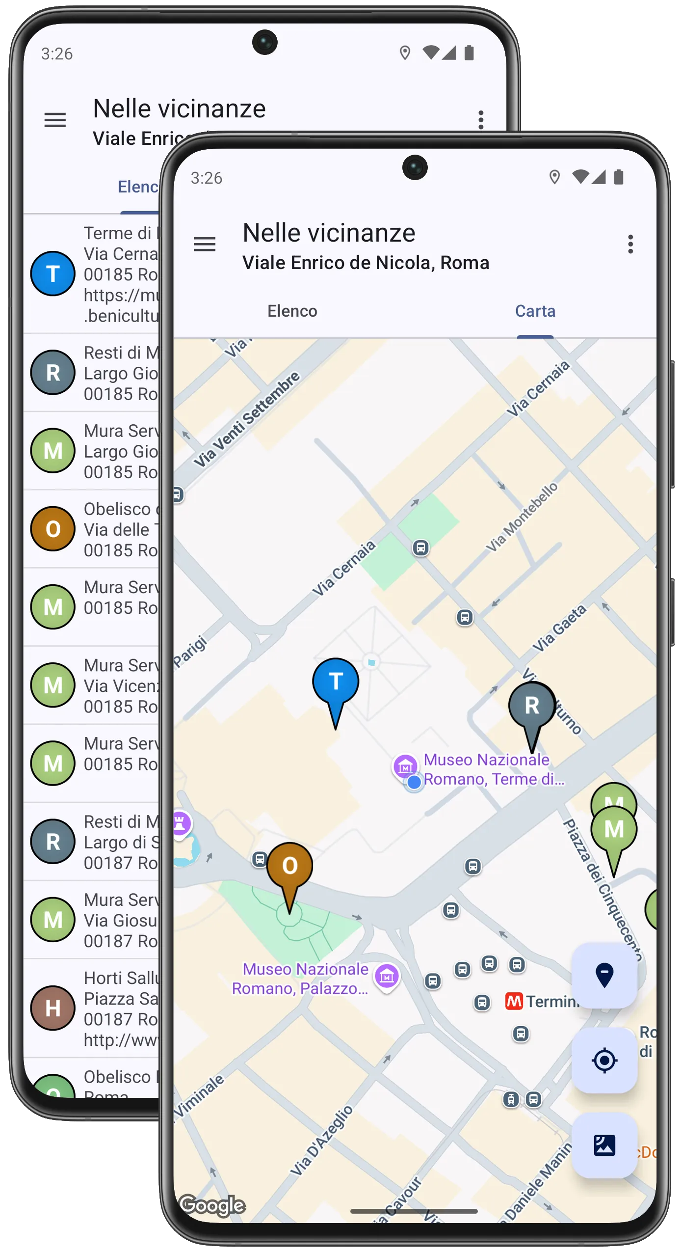 Locator posizione storica