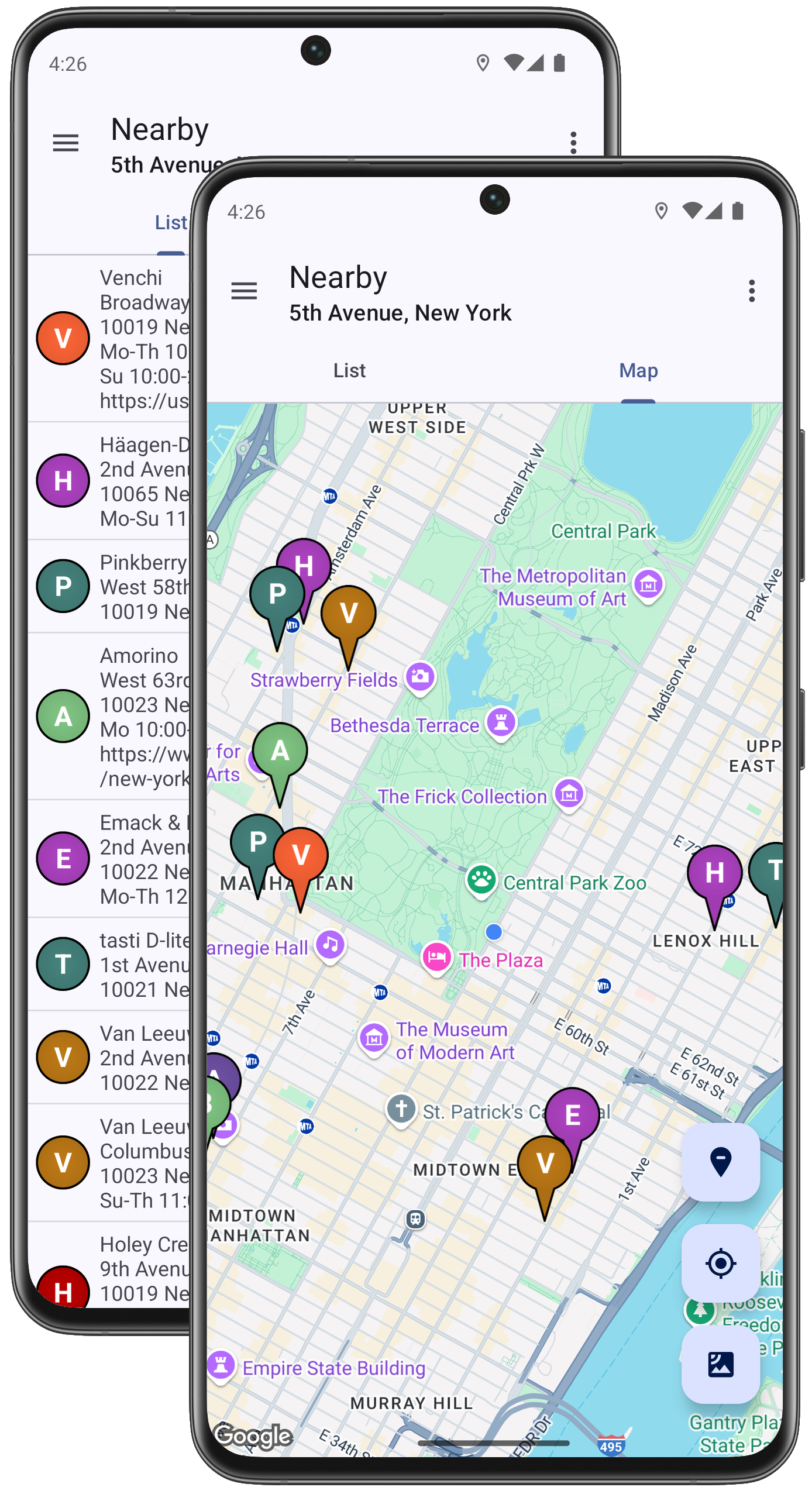 Ice cream parlour Finder