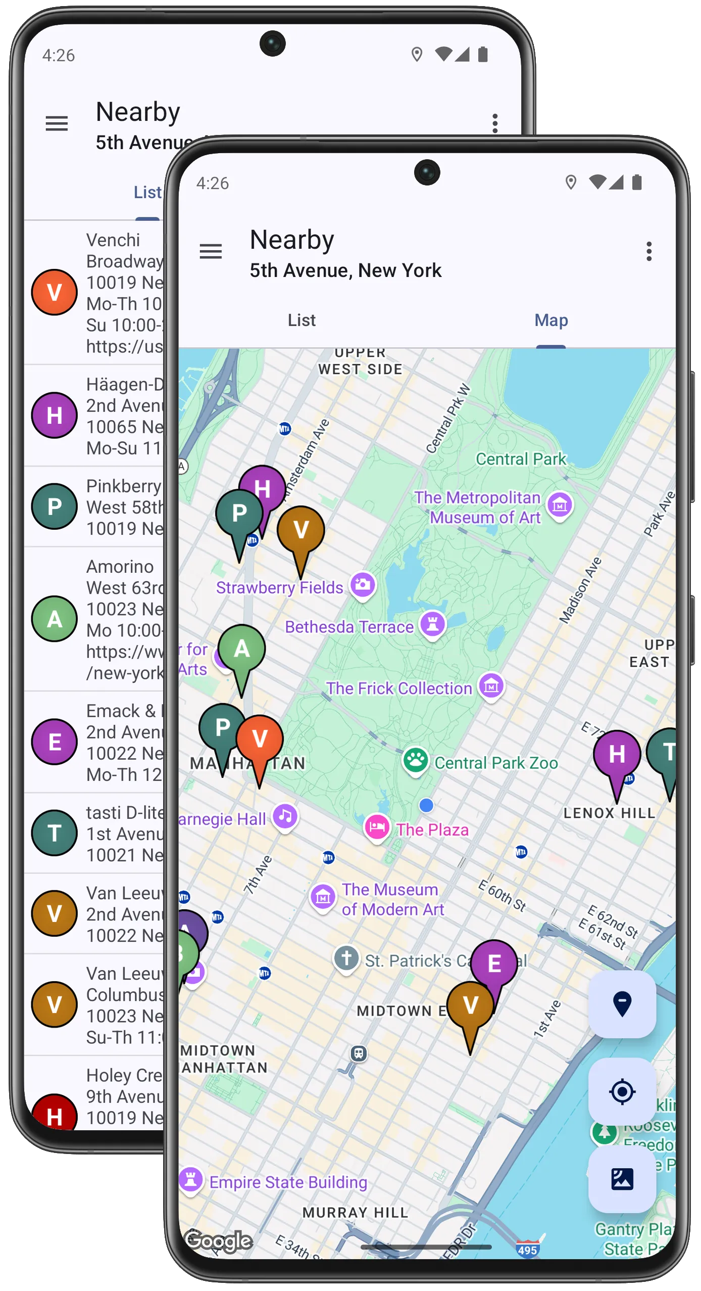 Ice cream parlour Finder