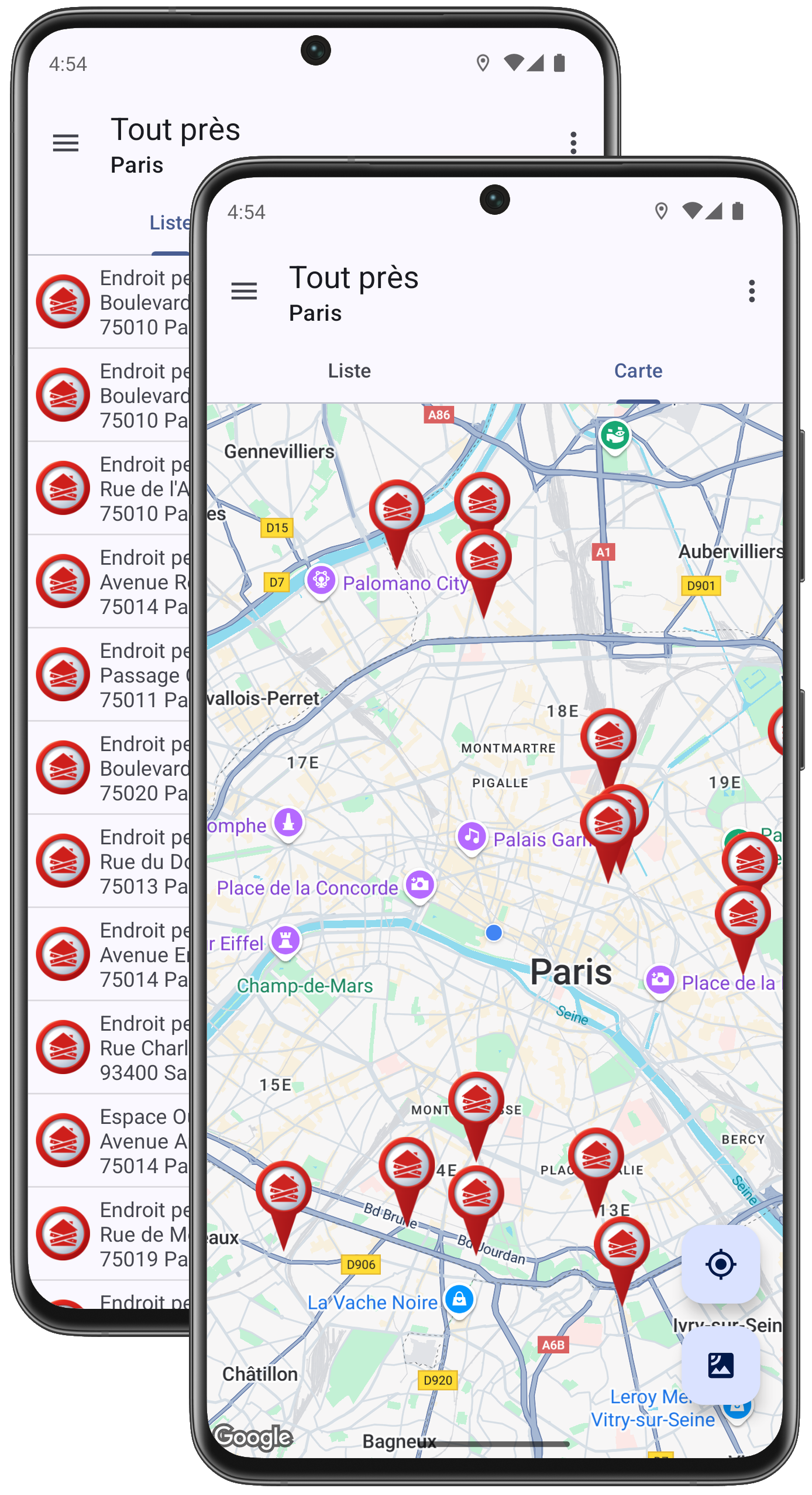 Recherche de lieux perdus
