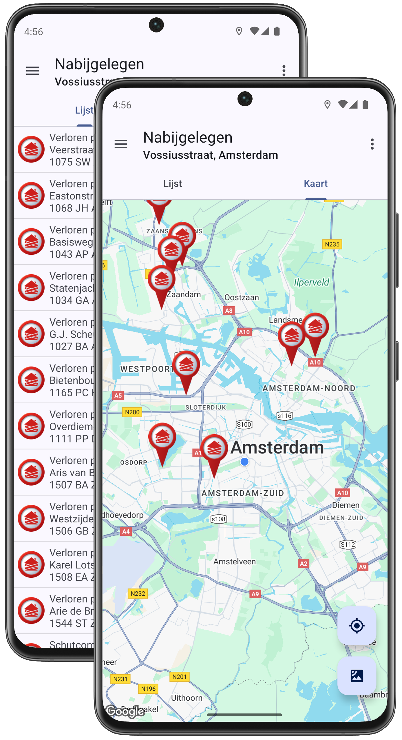 Verloren plaatsenzoeker