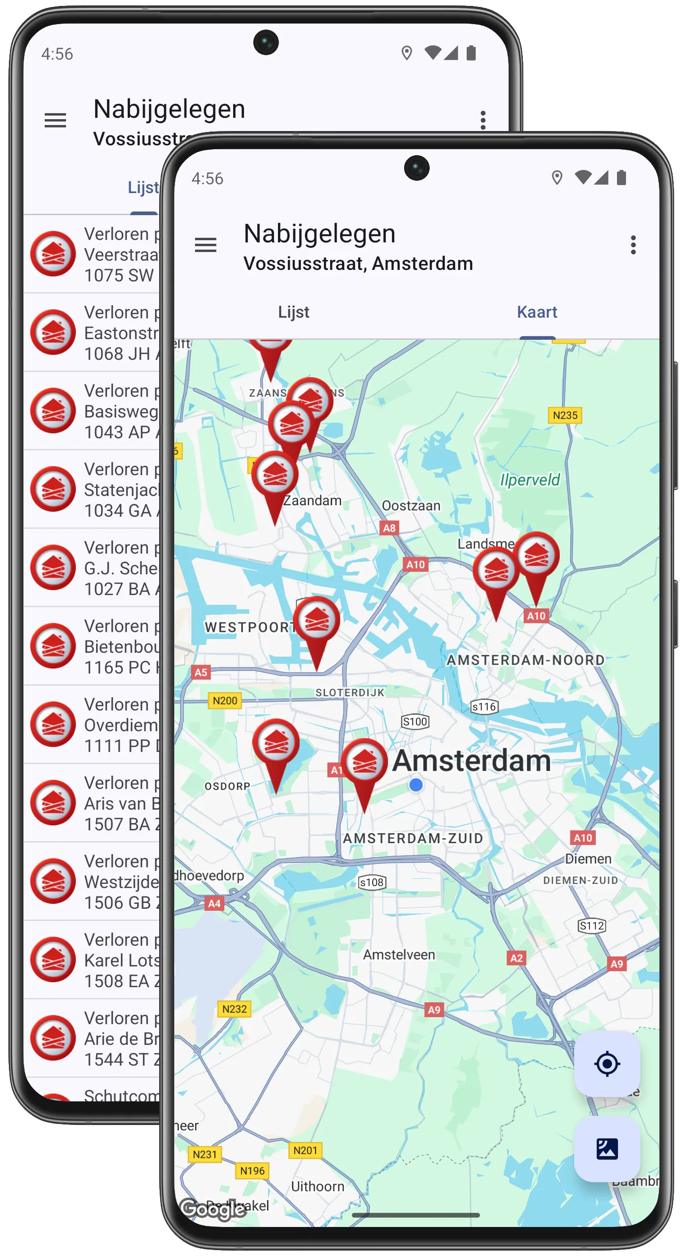 Verloren plaatsenzoeker