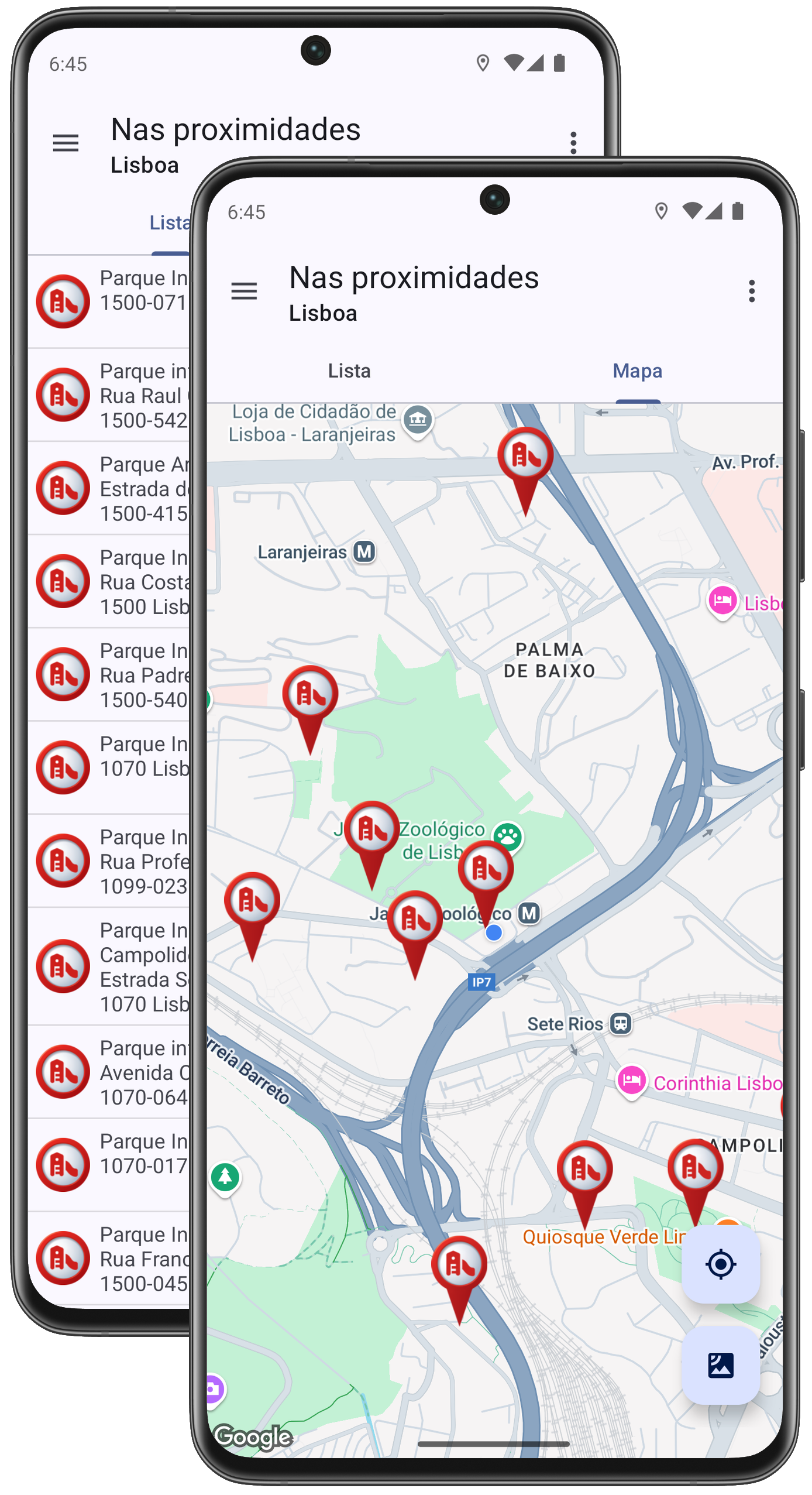 Localizador de parque infantil