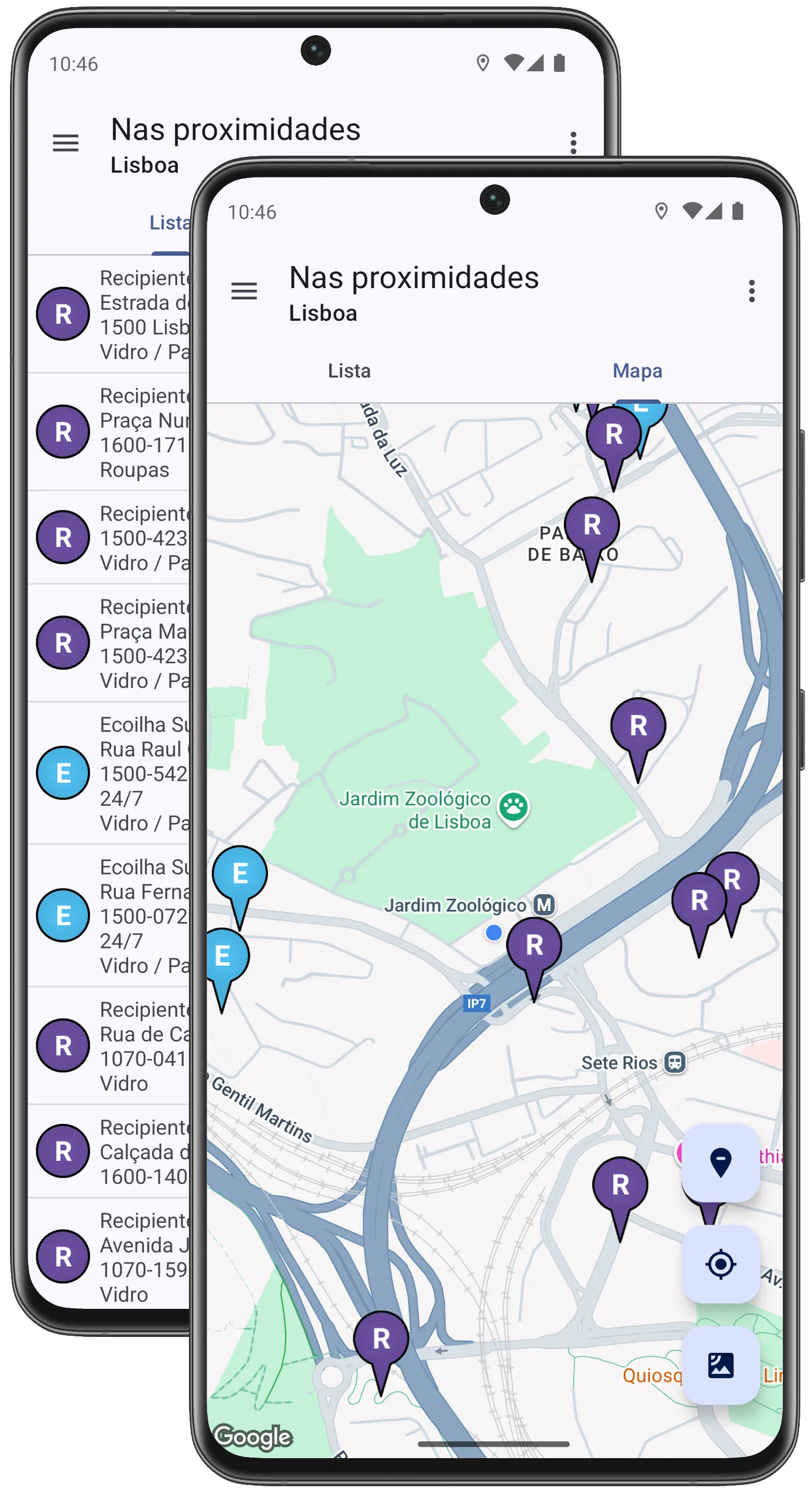 Localizador de reciclagem