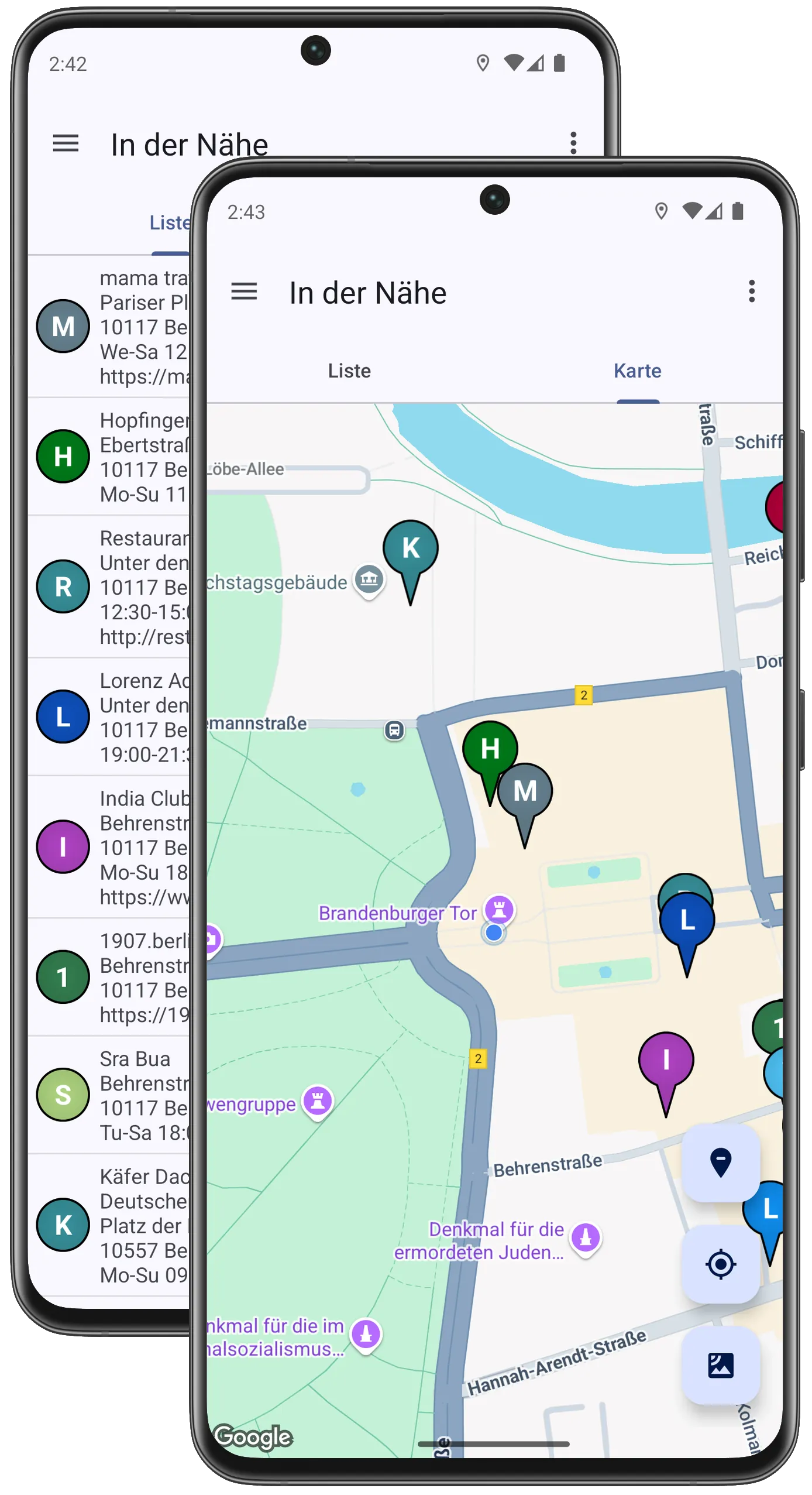Restaurants in der Nähe