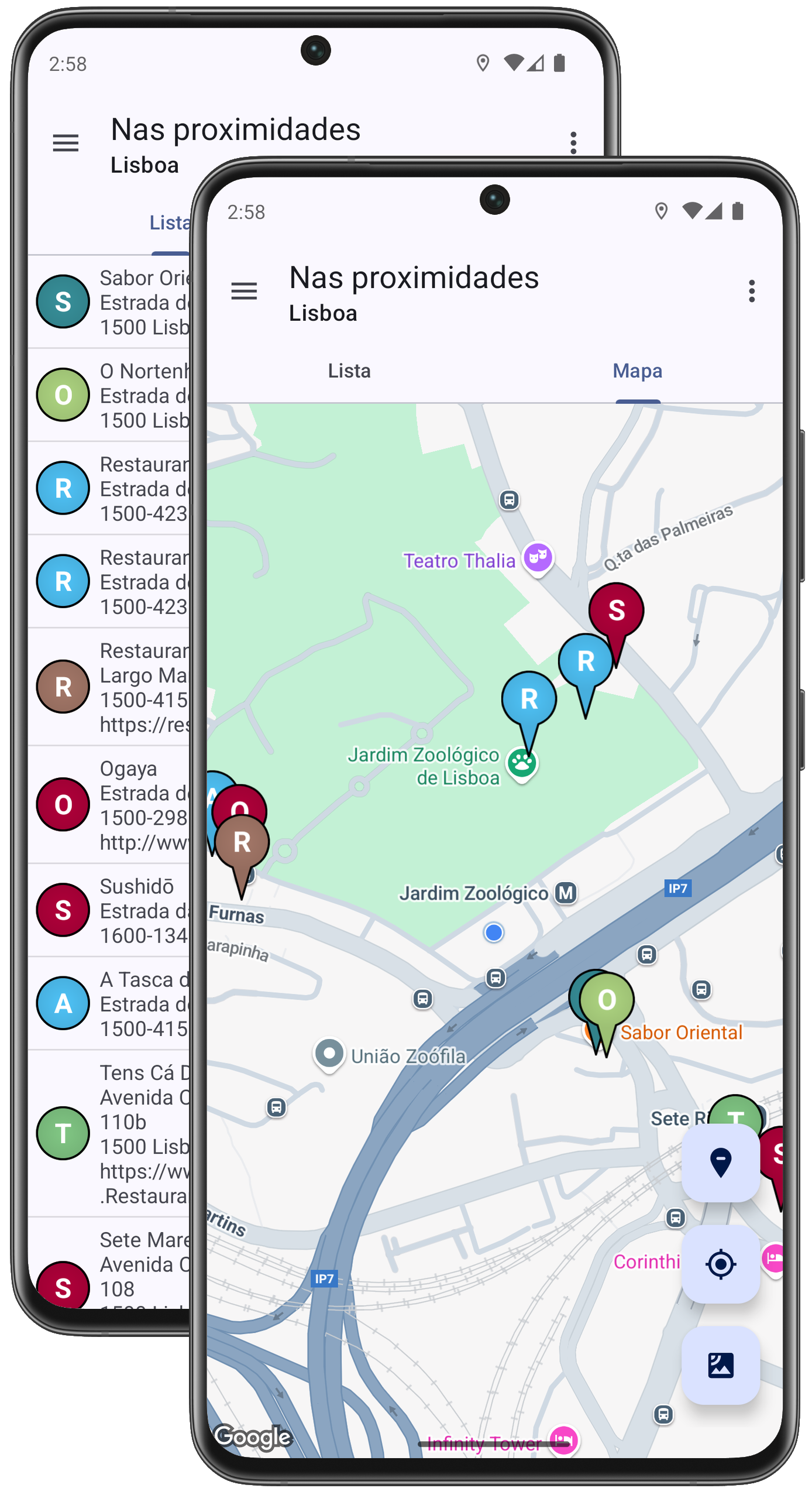 Localizador de restaurantes