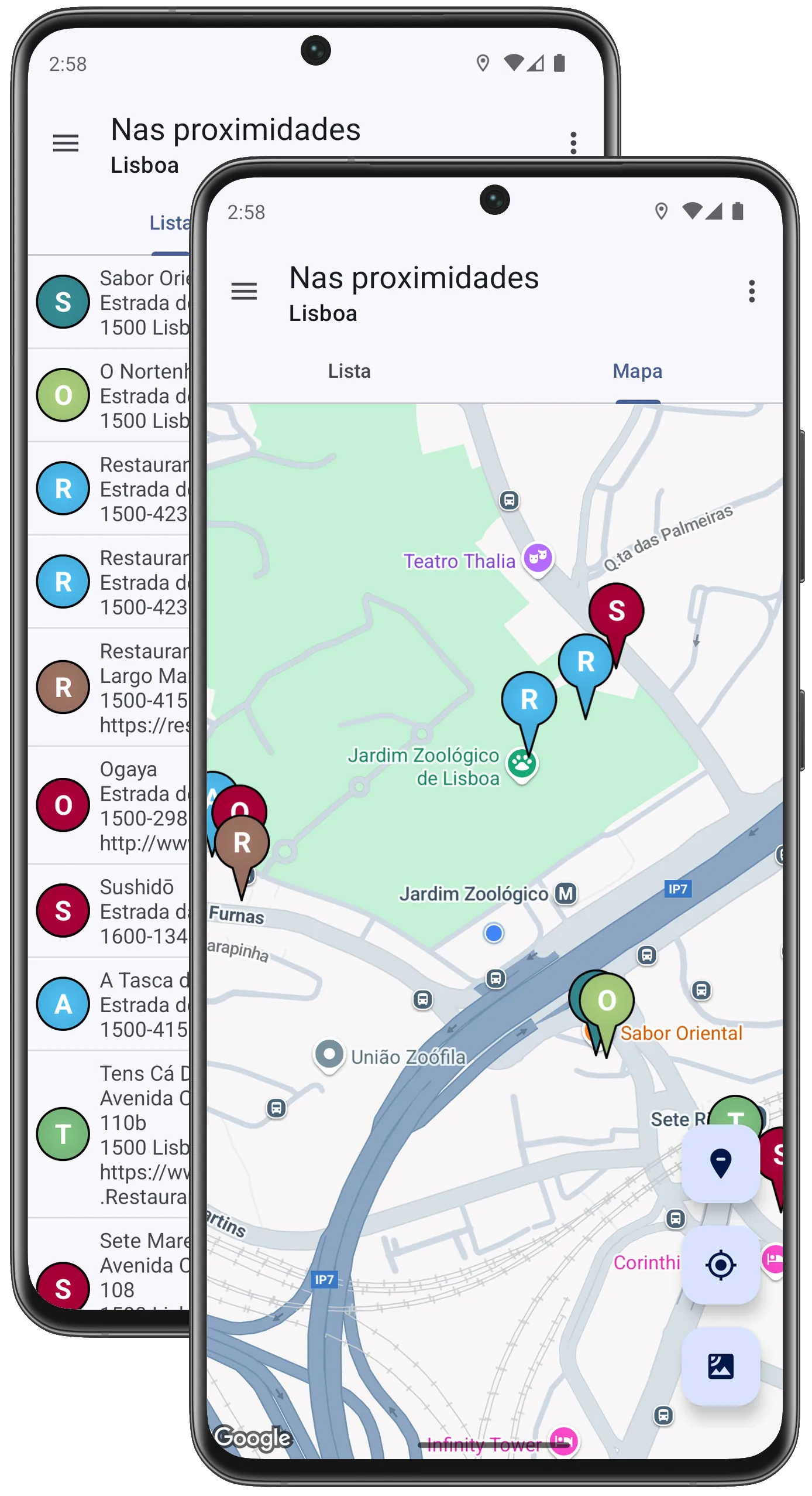 Localizador de restaurantes